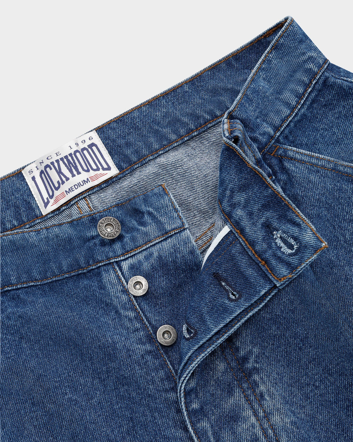 Lockwood Pleated Jeans - Blue Stone Washed