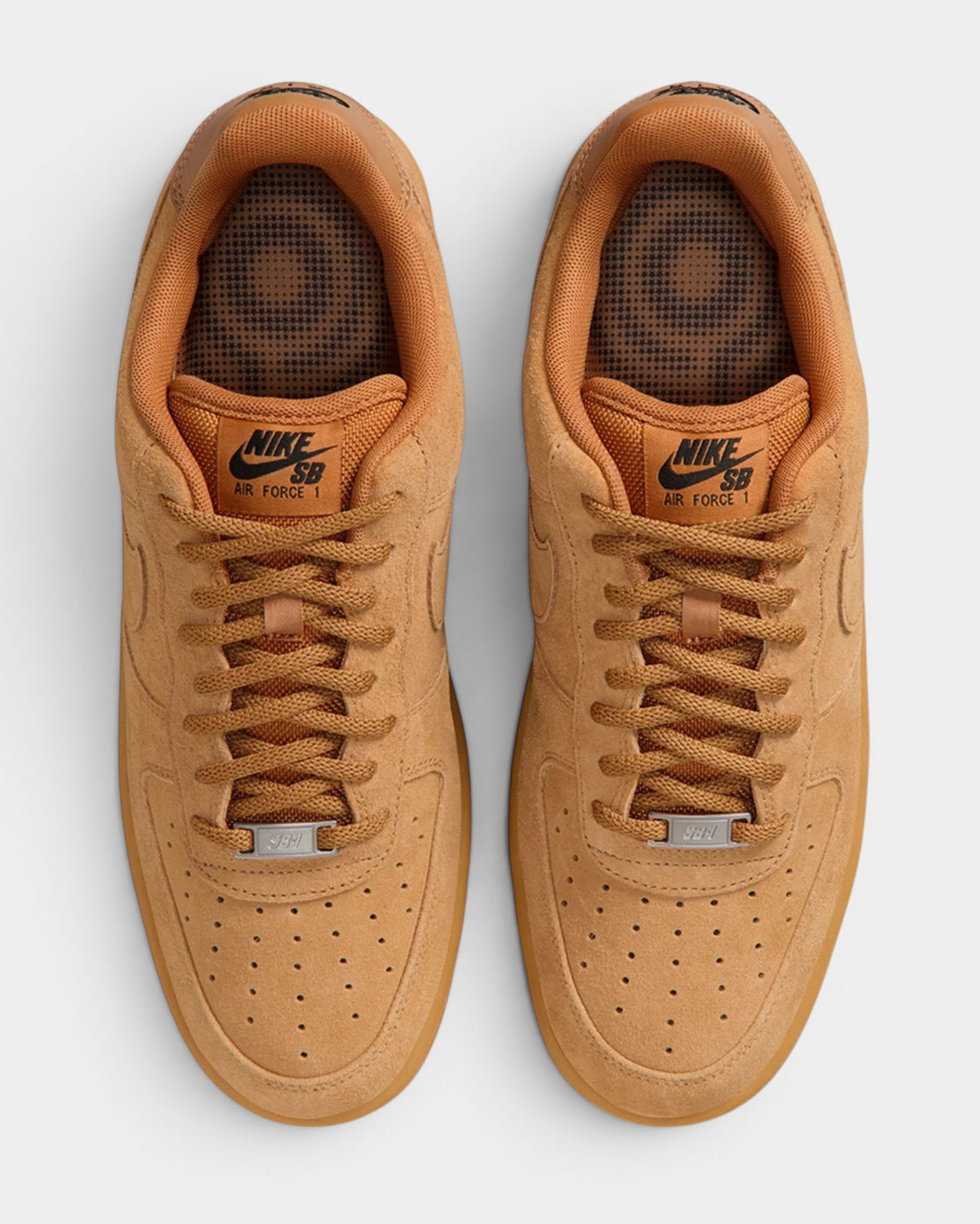 Nike SB Air Force 1 Shoes - Flax/Black/Gum Light Brown
