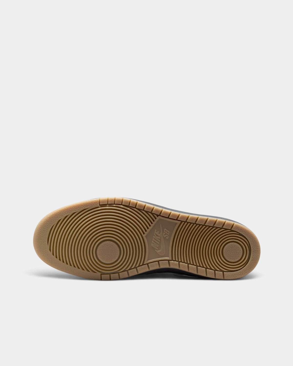 Lockwood Avenue Nike SB Code 58 skate shoe featuring a durable gum rubber cupsole with circular traction patterns.