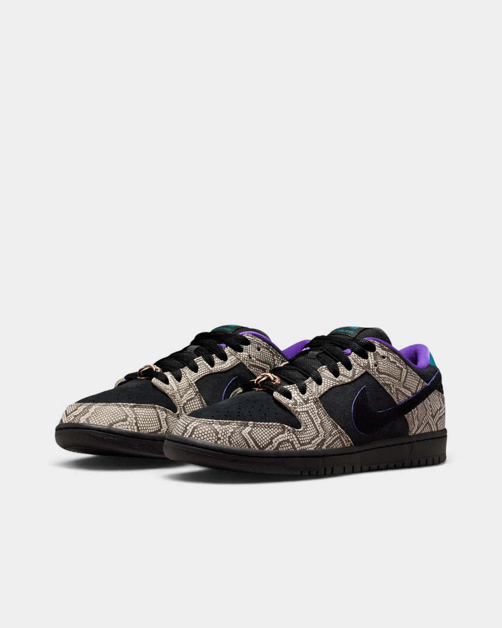 Nike SB Dunk Low Dashawn Jordan Shoes - String / Black / Bright Spruce / Fierce Purple