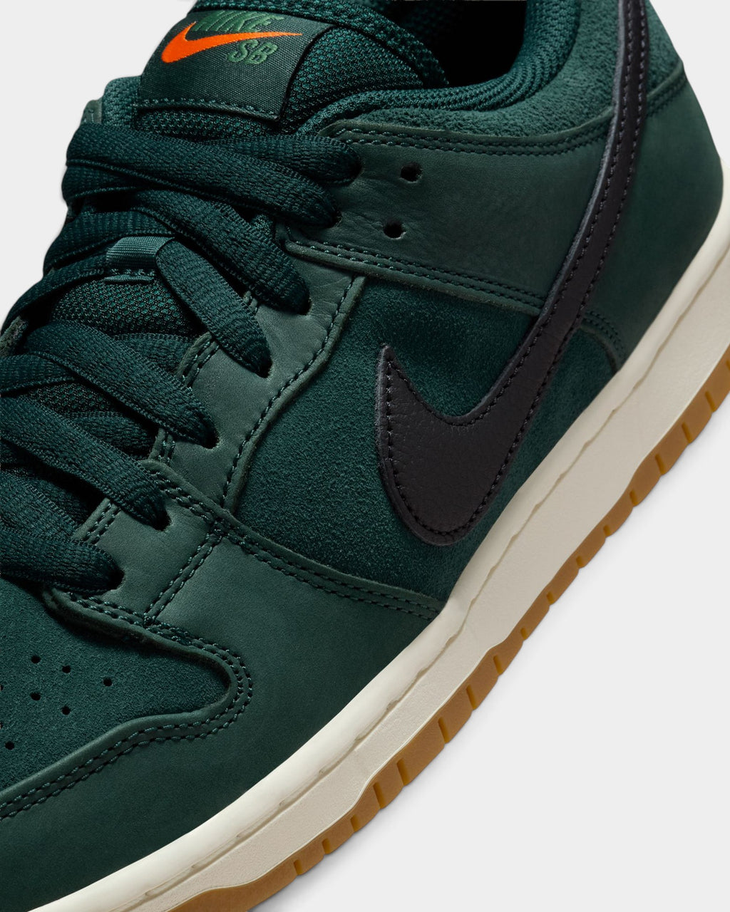 Nike SB Dunk Low Pro Shoes - Deep Fir / Black / Fir / Safety Orange