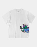 Nike SB Sk8pillar T-Shirt in white, flat-lay front view with the cartoon caterpillar skate crew printed low on one side