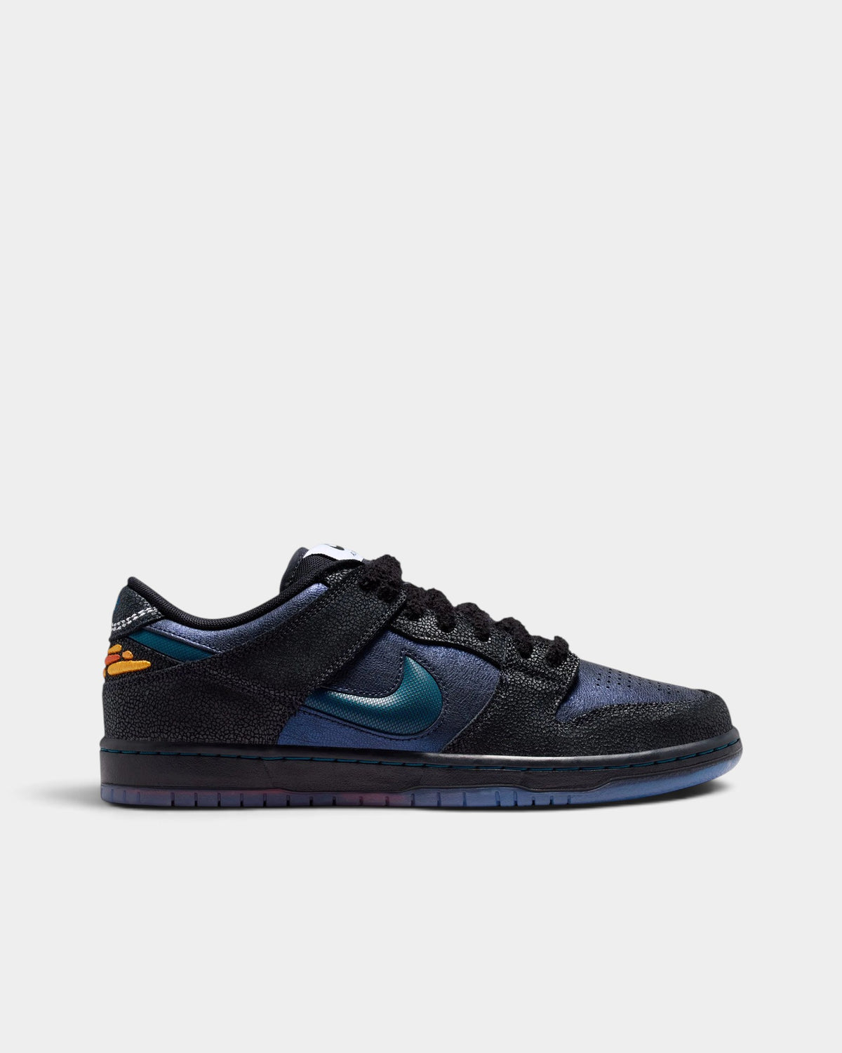 Nike SB x Bluetile Dunk Low Pro Shoes - Black / Marina / White / Campfire Orange