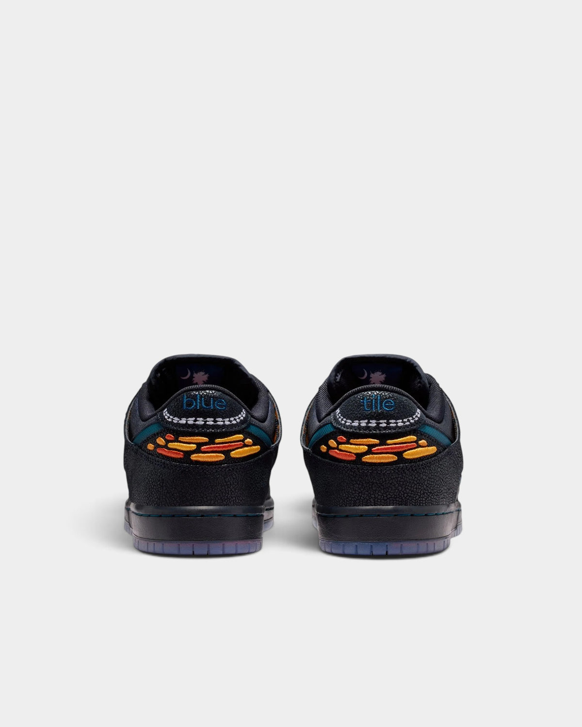Nike SB x Bluetile Dunk Low Pro Shoes - Black / Marina / White / Campfire Orange