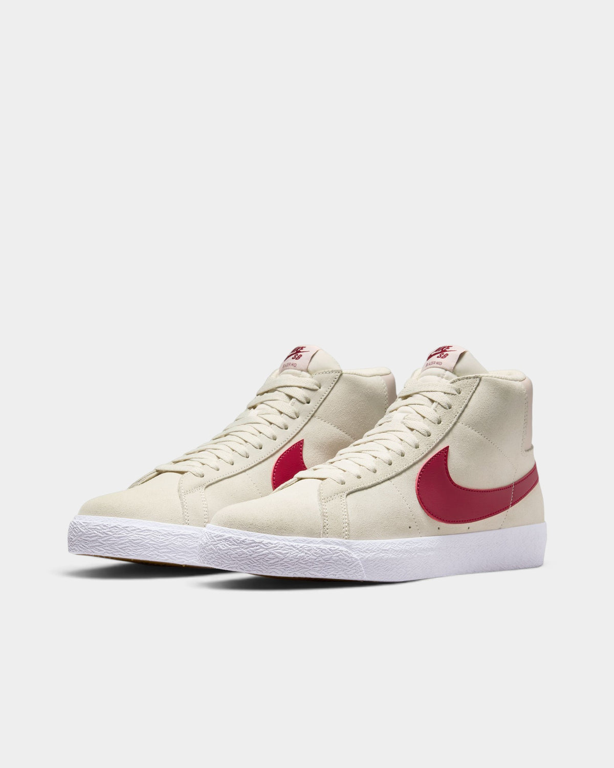 Nike SB Zoom Blazer Mid Shoes - Pale Ivory / Noble Red / Silt Red / White