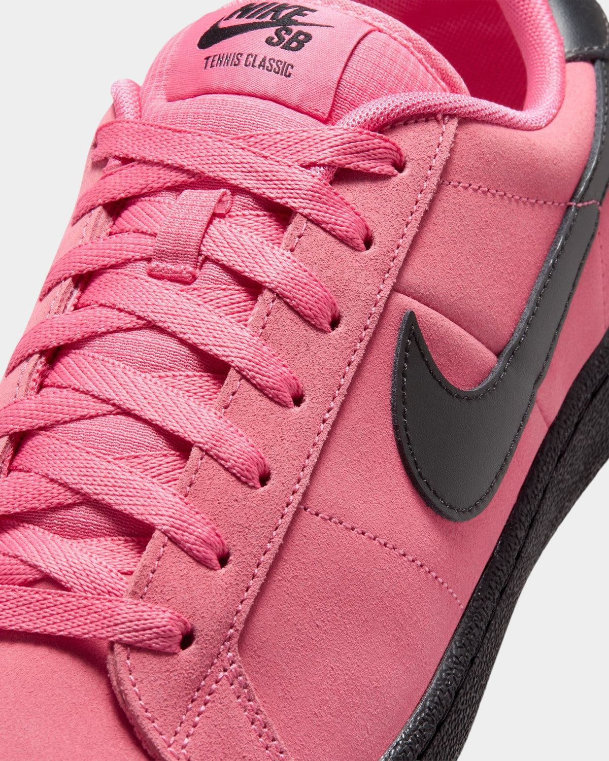 Lockwood Avenue Nike SB Zoom Tennis Classic skate shoes in pink suede with black swoosh and laces