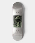 Lockwood Avenue Poetic Collective Thinking About You deck, silver foil with a green-toned photo of a stone statue
