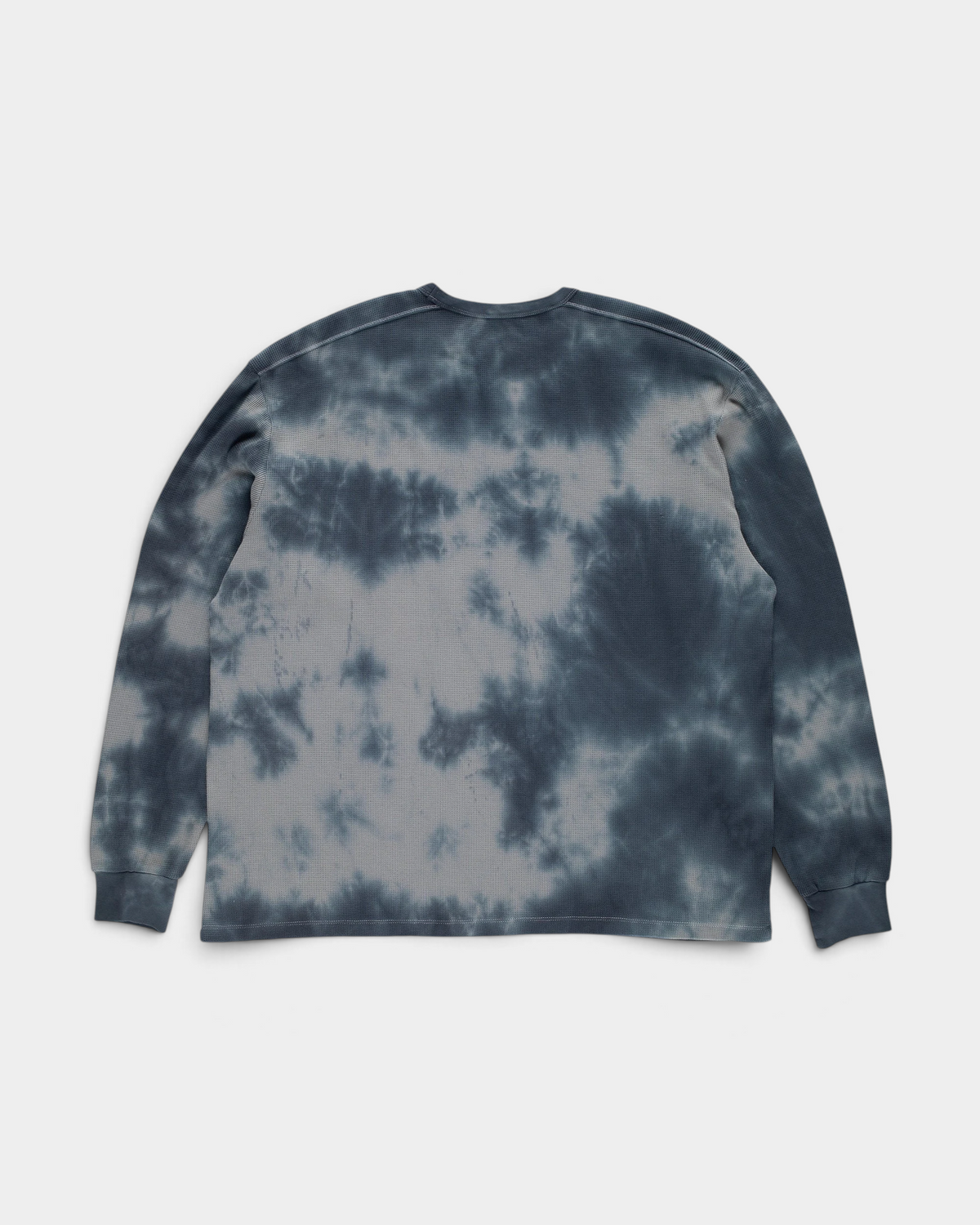 Pop Trading Company x Berghaus waffle long-sleeve t-shirt in navy, back, plain, in the same slate blue and grey tie-dye