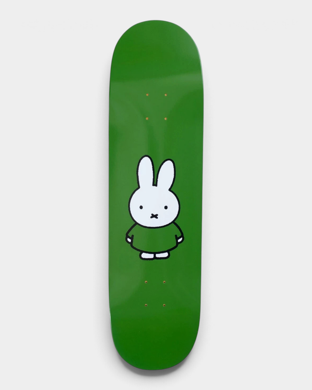 Pop Trading Company x Miffy FS deck 8.5" in green, with Miffy in a green dress standing facing front
