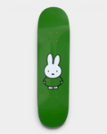 Pop Trading Company x Miffy FS deck 8.5" in green, with Miffy in a green dress standing facing front