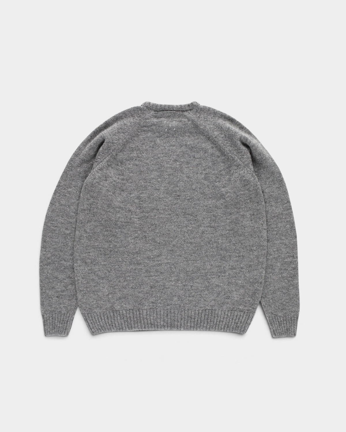 Pop Trading Company x Miffy knitted mohair crewneck sweater in heather grey, back, plain