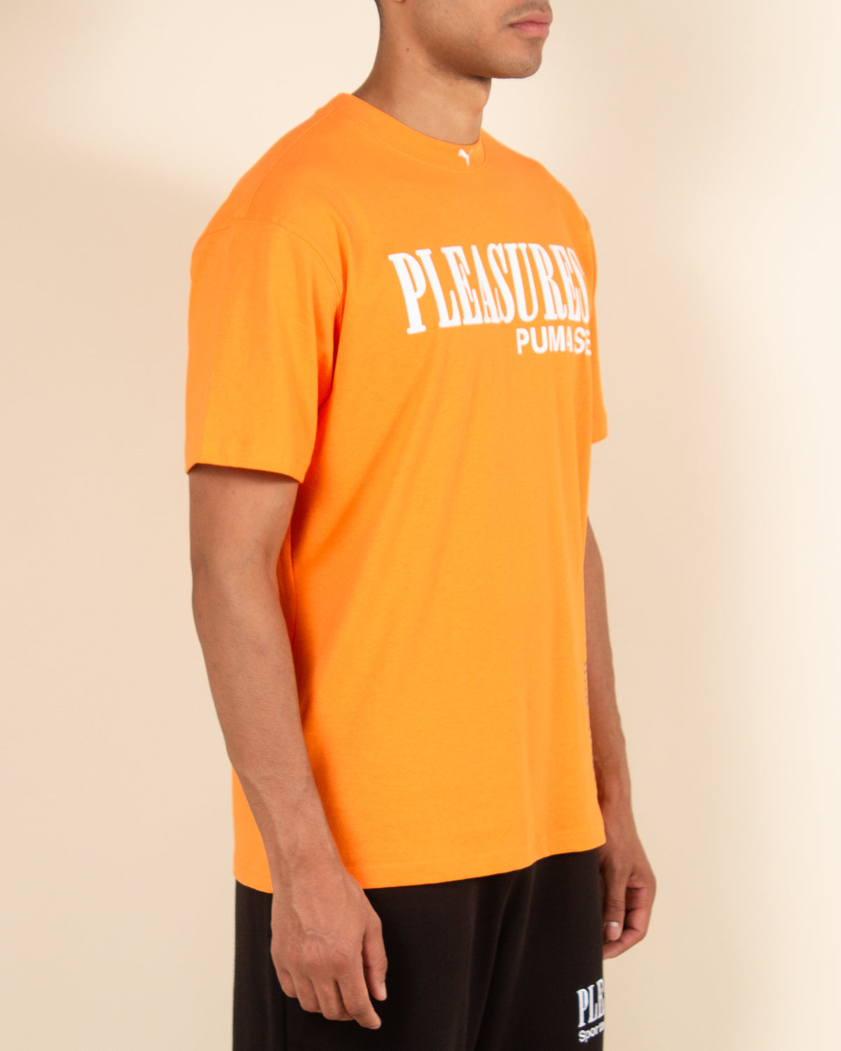 Puma X Pleasures Typo Tee - Orange Glo