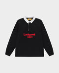 Lockwood x Duvel 666 Long-Sleeve Rugby Polo - Black/Red