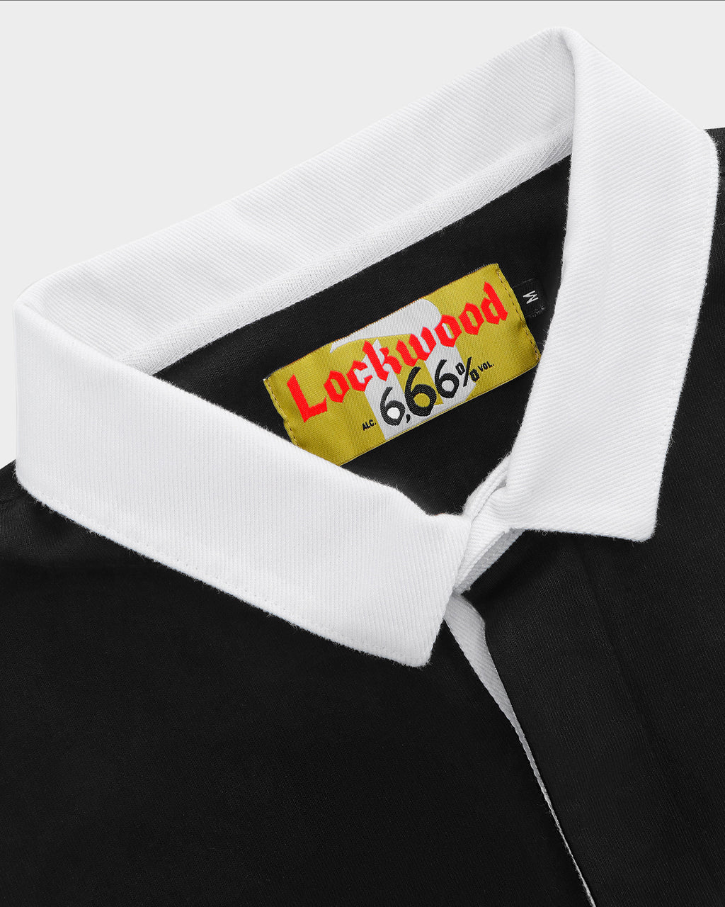 Lockwood x Duvel 666 Long-Sleeve Rugby Polo - Black/Red