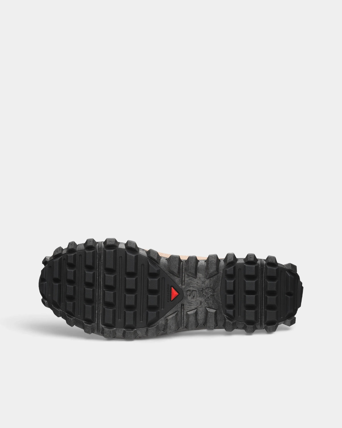 Salomon Snowclog OG Shoes in Safari/Black/Black, the outsole, tread facing the camera