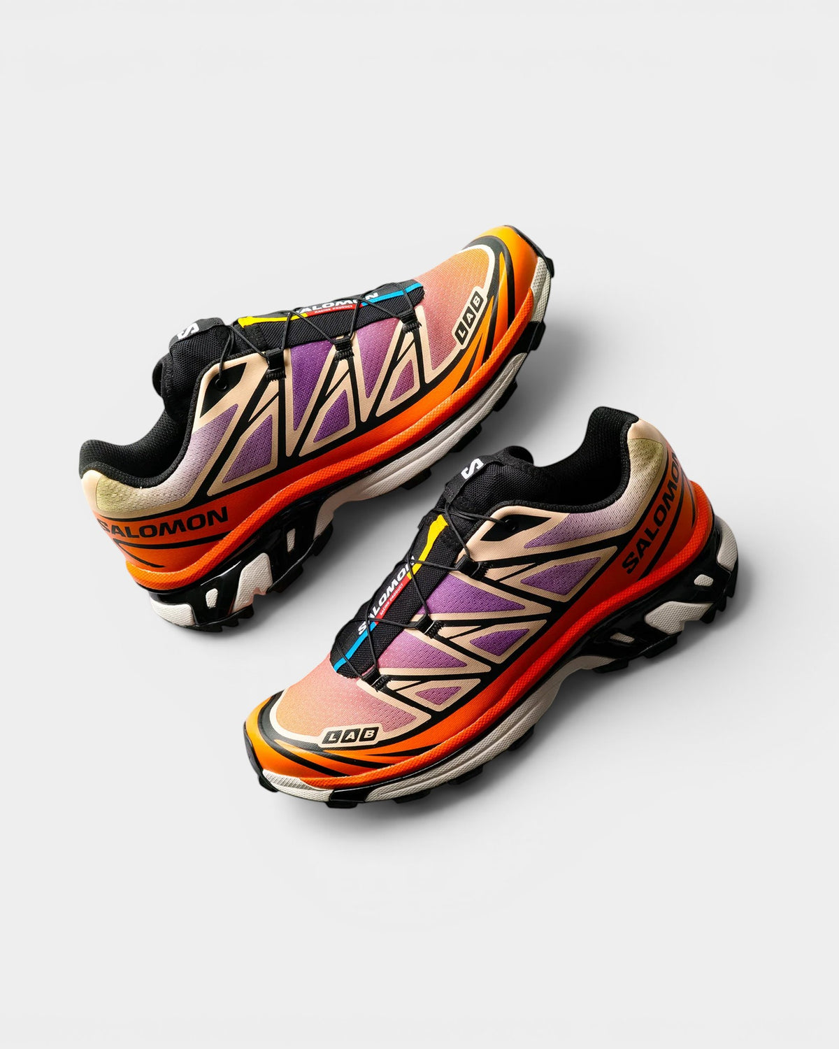 Salomon XT-6 Shoes - Black / Almond Cream / Dragon Fire