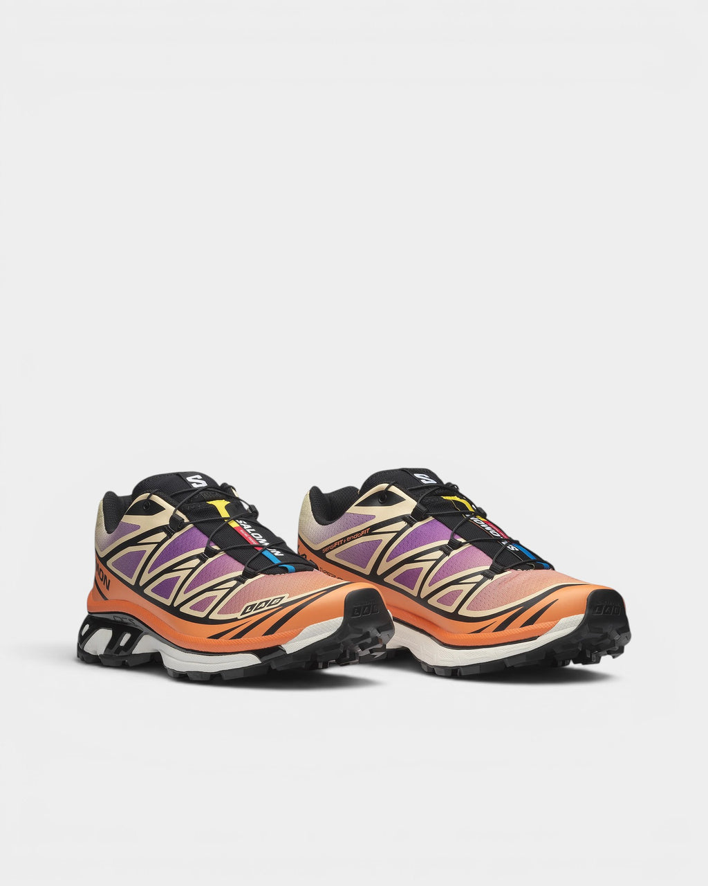 Salomon XT-6 Shoes - Black / Almond Cream / Dragon Fire
