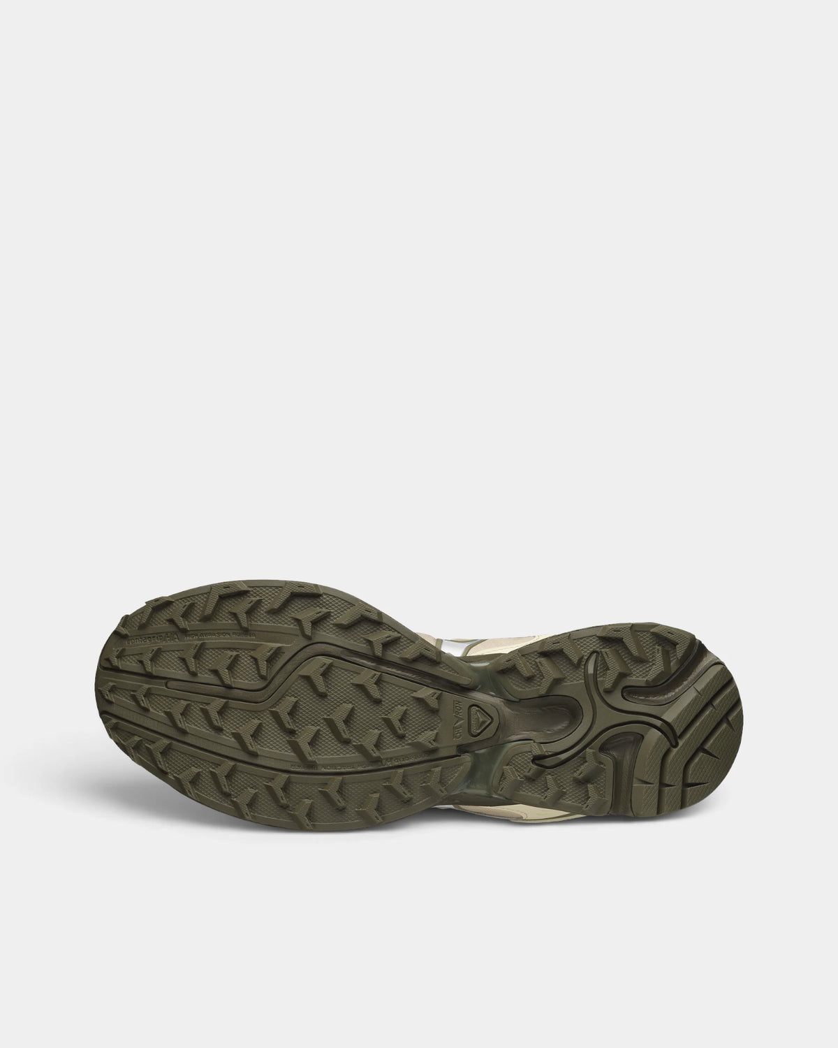 Salomon XT-Whisper Gore-Tex Shoes in Asparagus Green/Deep Lichen Green/Grape Leaf, the outsole, tread facing the camera