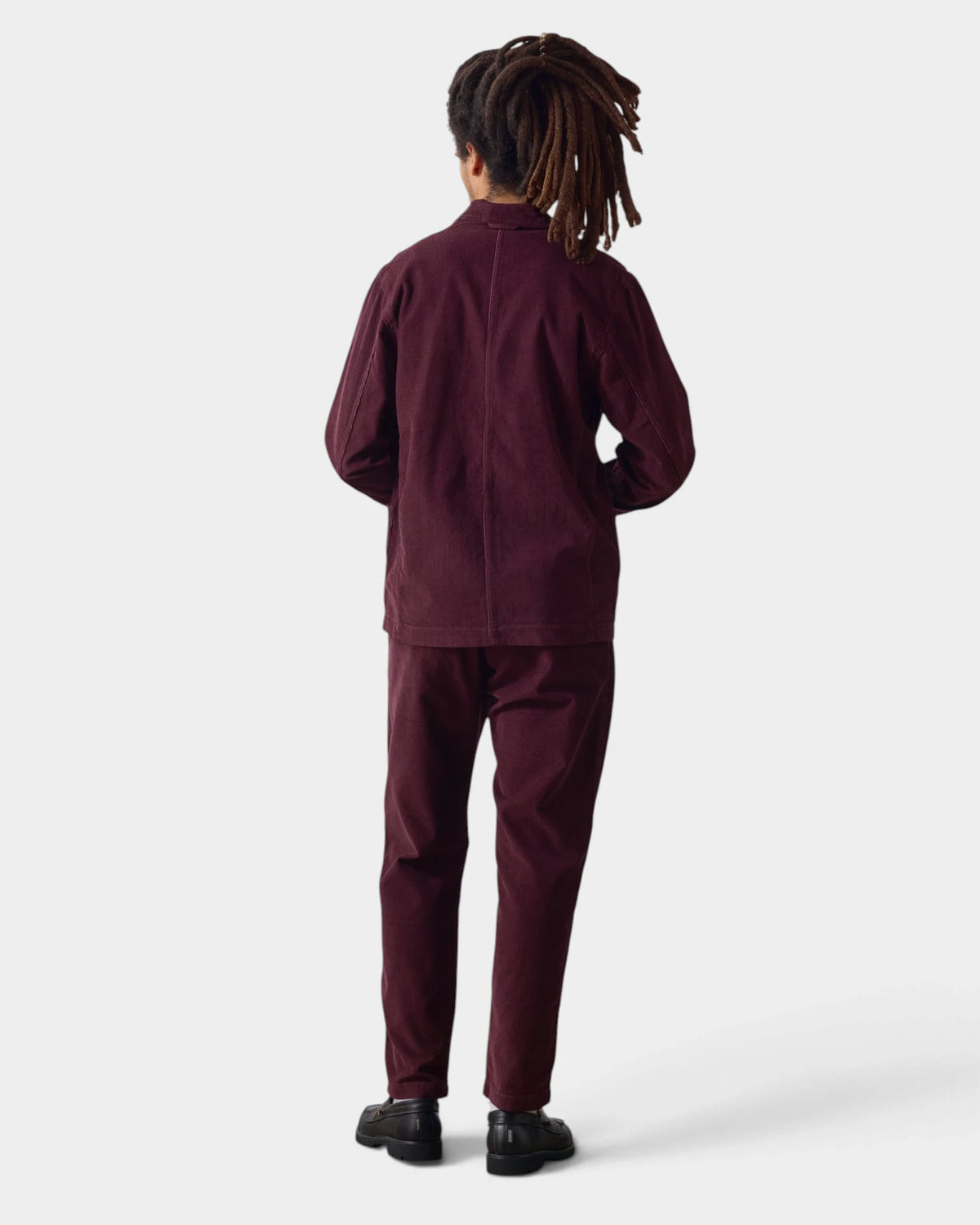 Service Works Fine Cord Server Suit Jacket - Burgundy