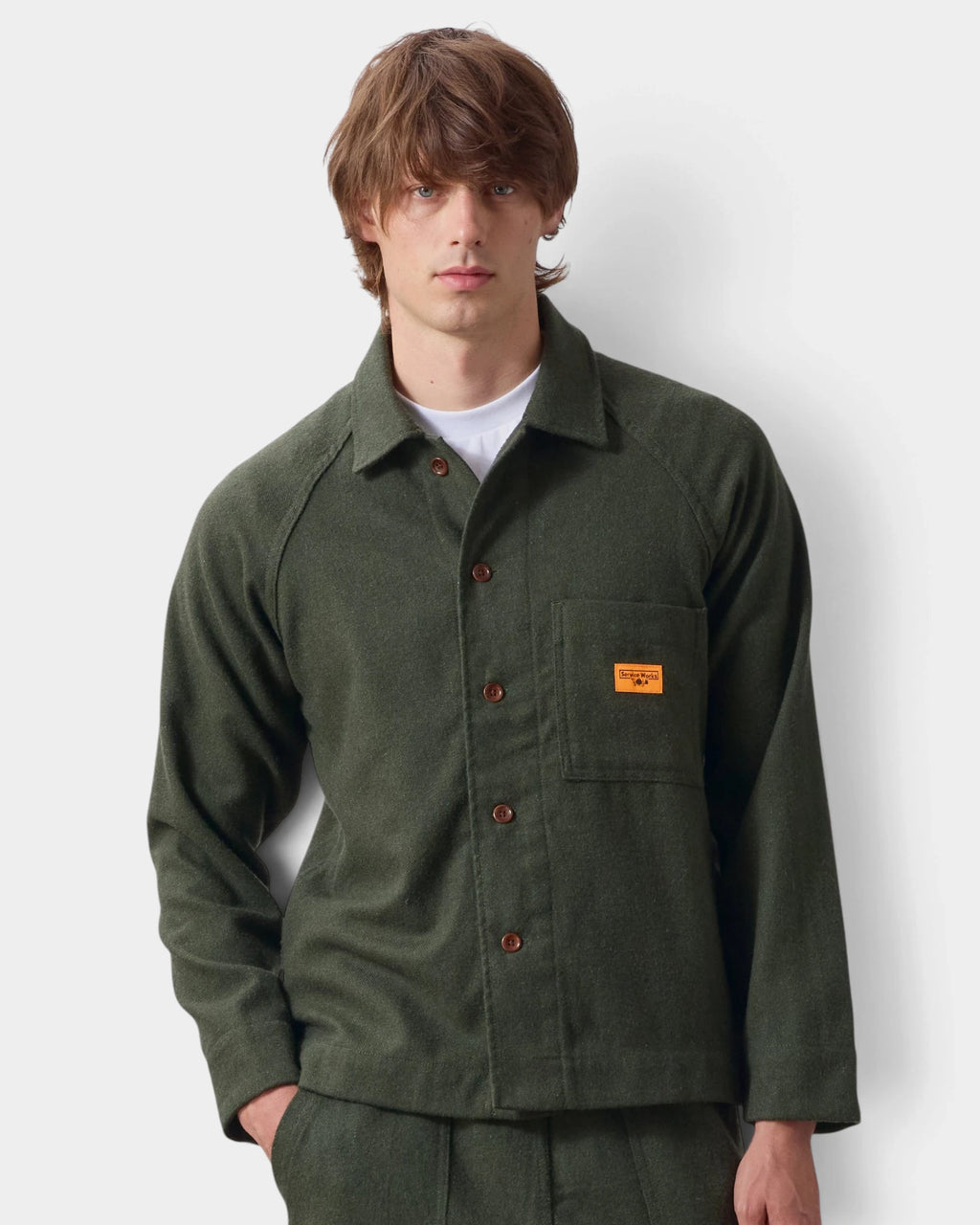 Service Works Flannel FOH Overshirt - Forest