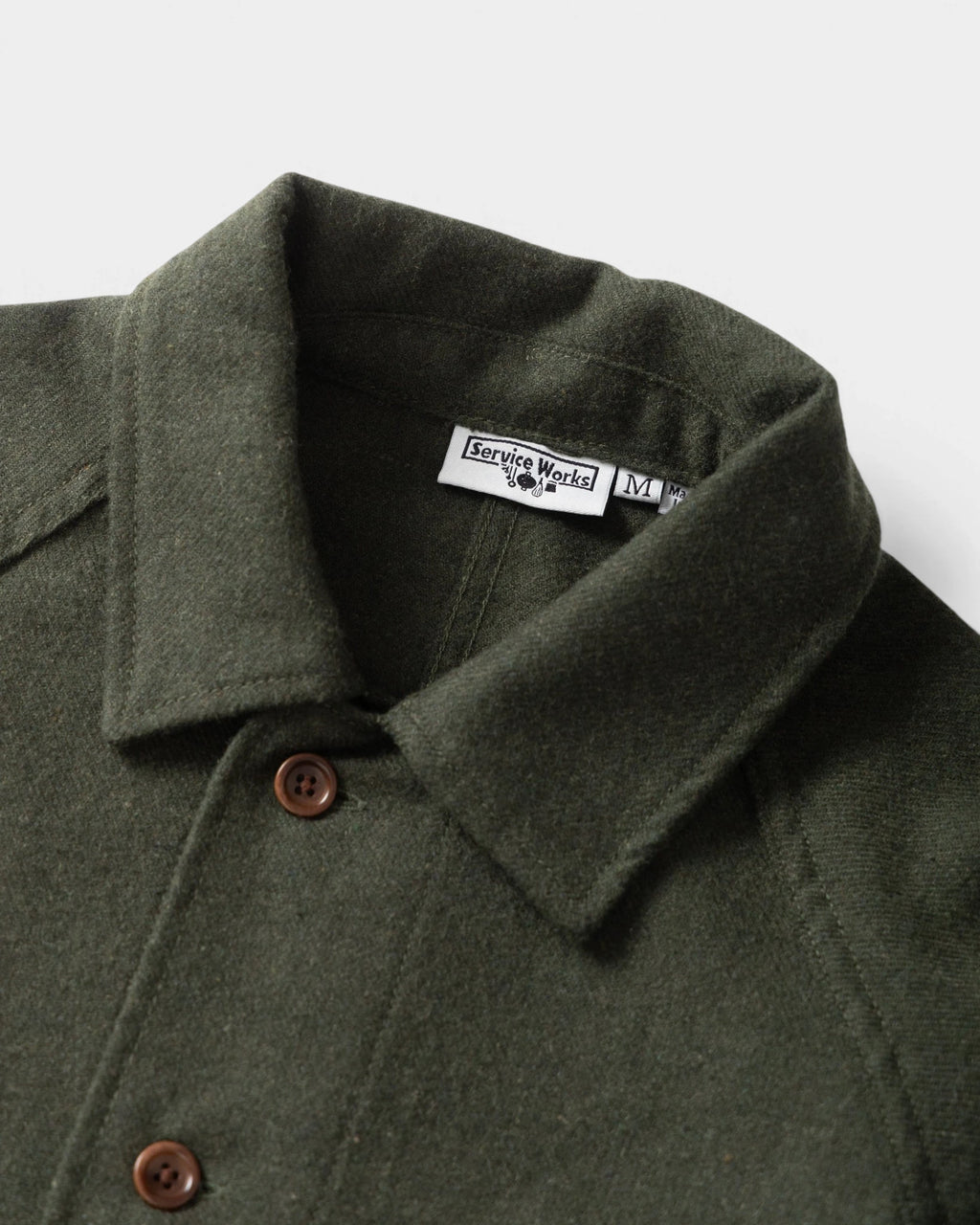 Service Works Flannel FOH Overshirt - Forest