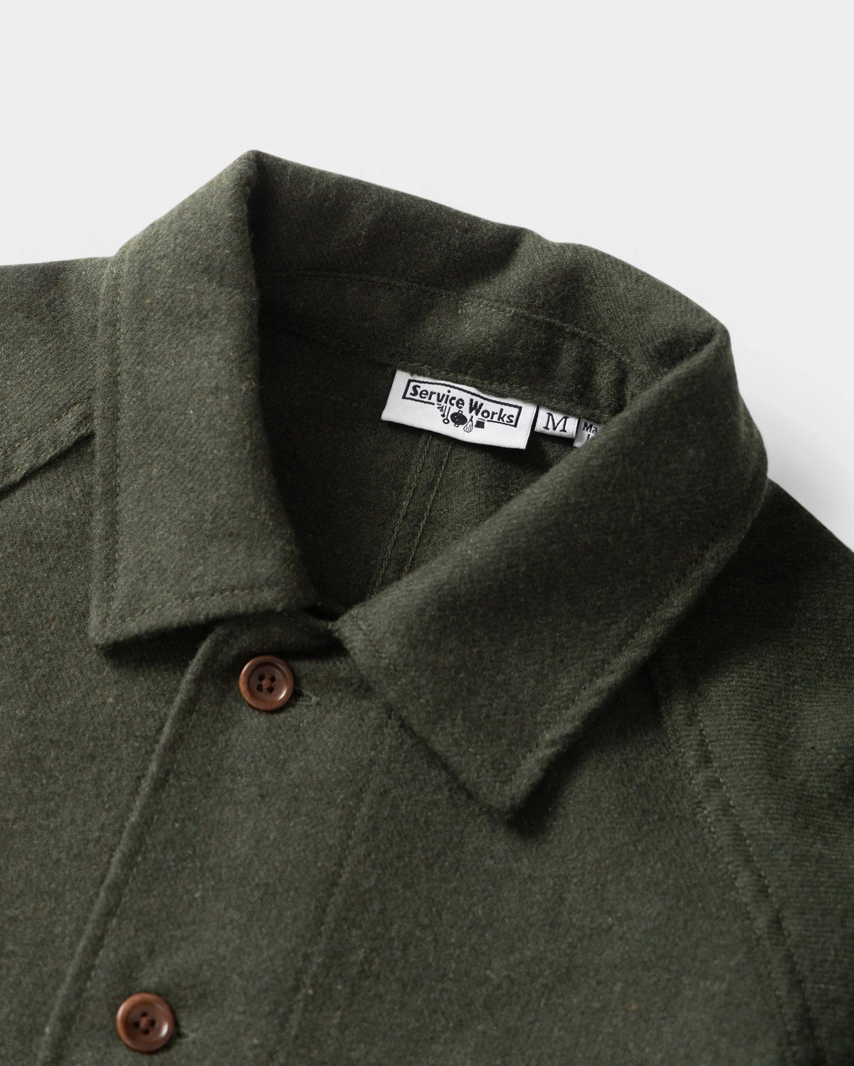 Service Works Flannel FOH Overshirt - Forest