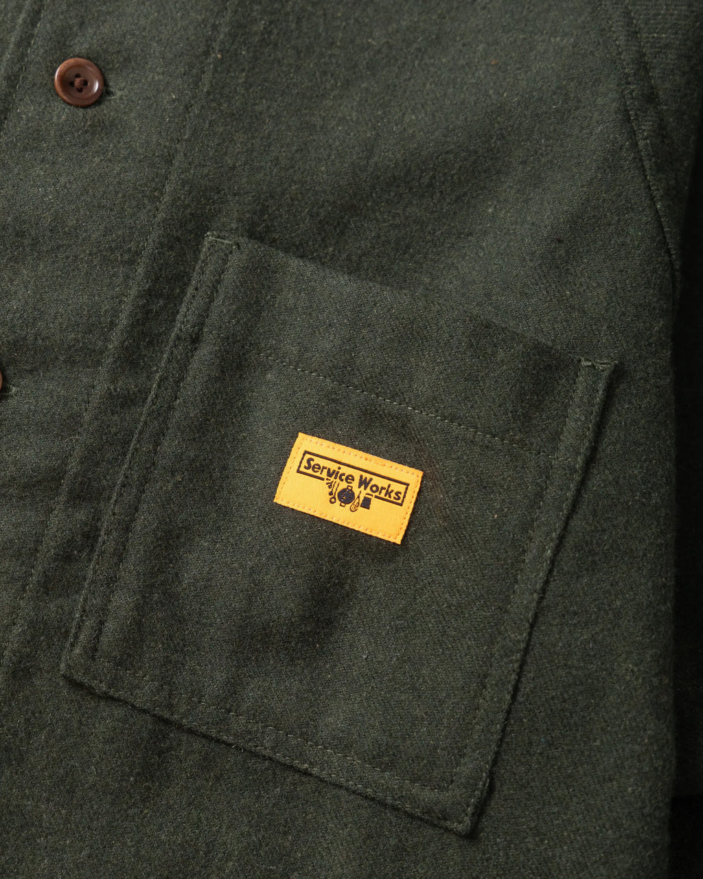 Service Works Flannel FOH Overshirt - Forest