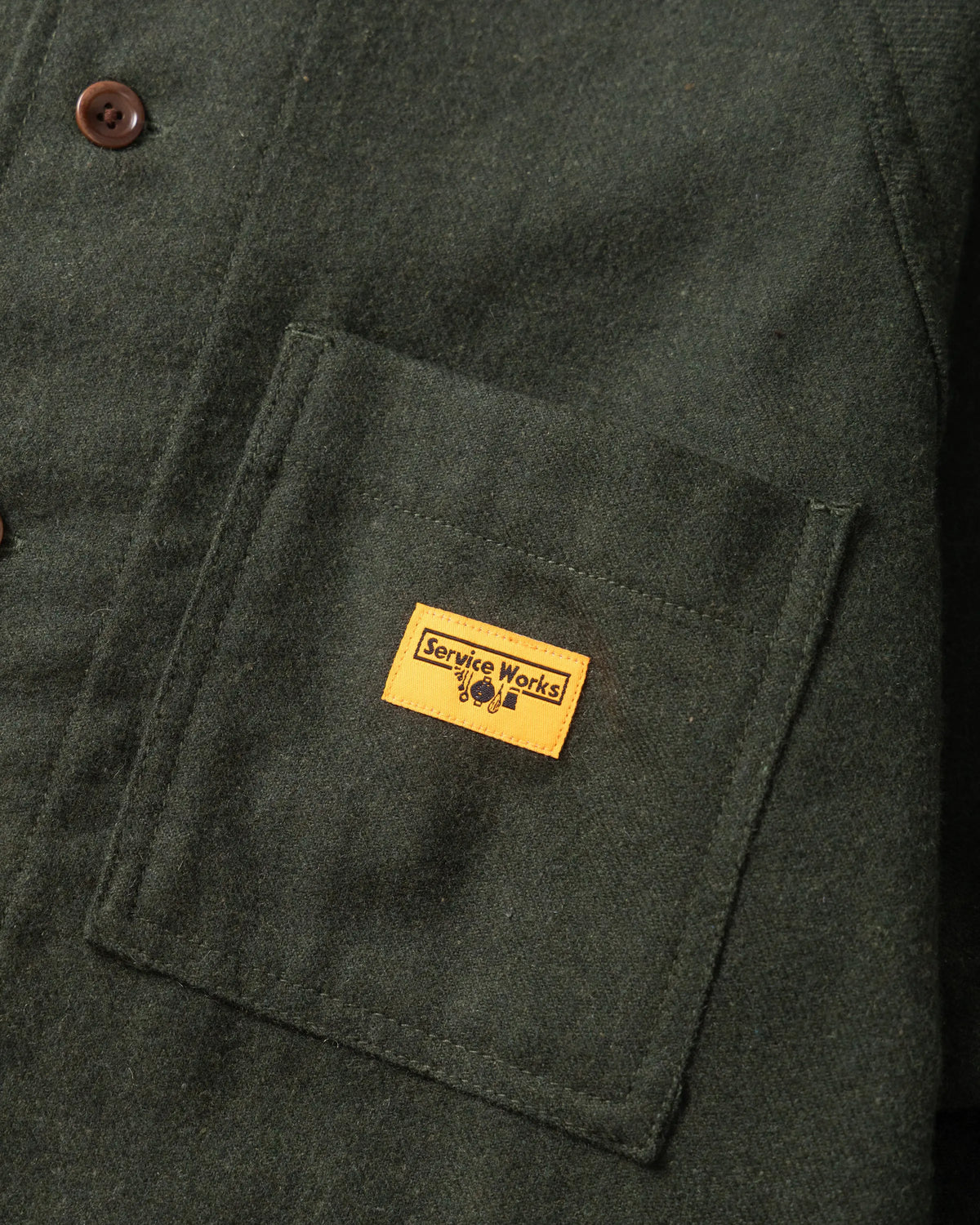 Service Works Flannel FOH Overshirt - Forest