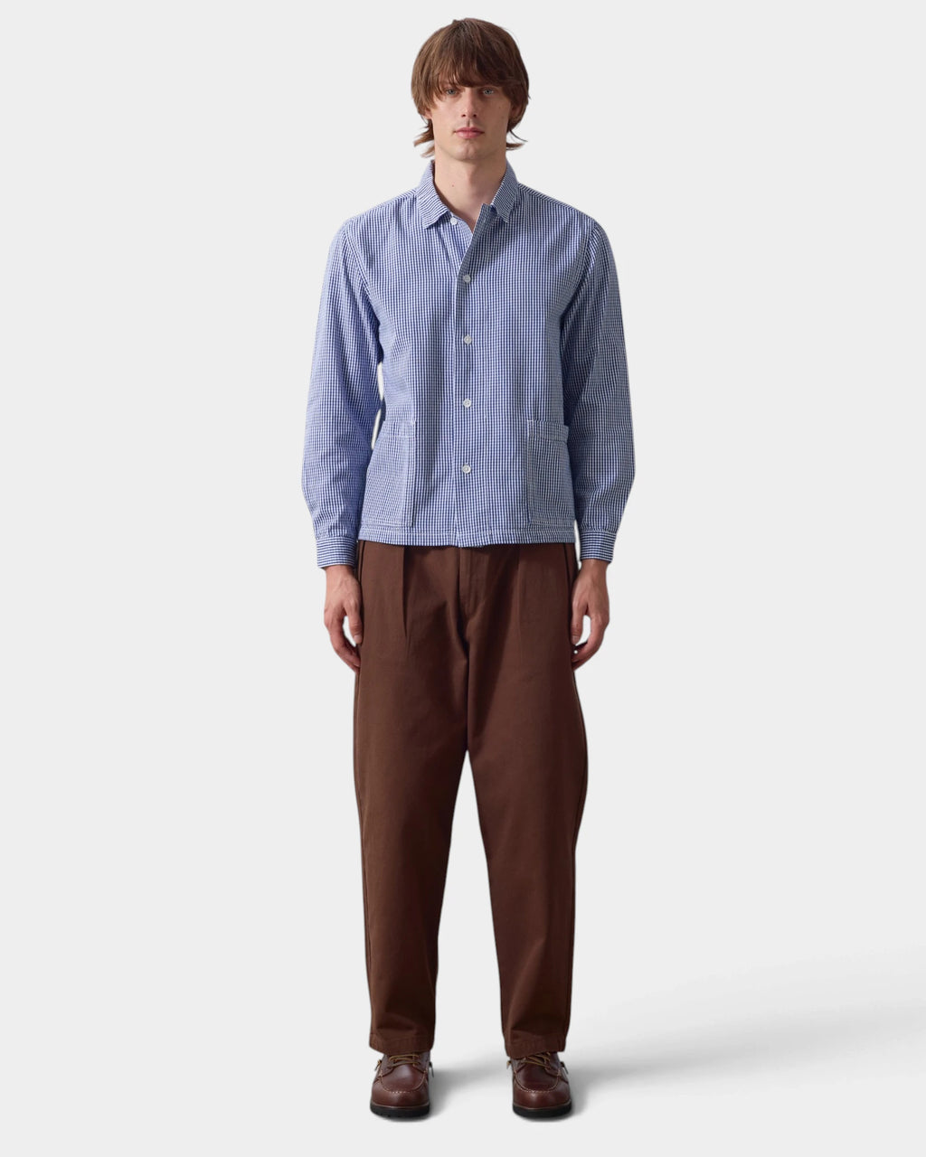 Service Works Gingham Waiter Shirt - Blue