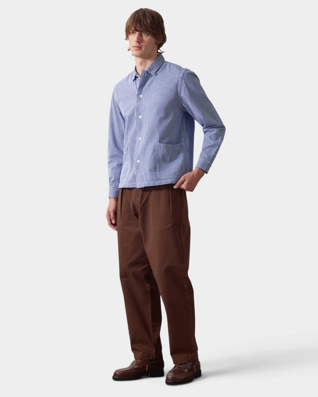 Service Works Gingham Waiter Shirt - Blue