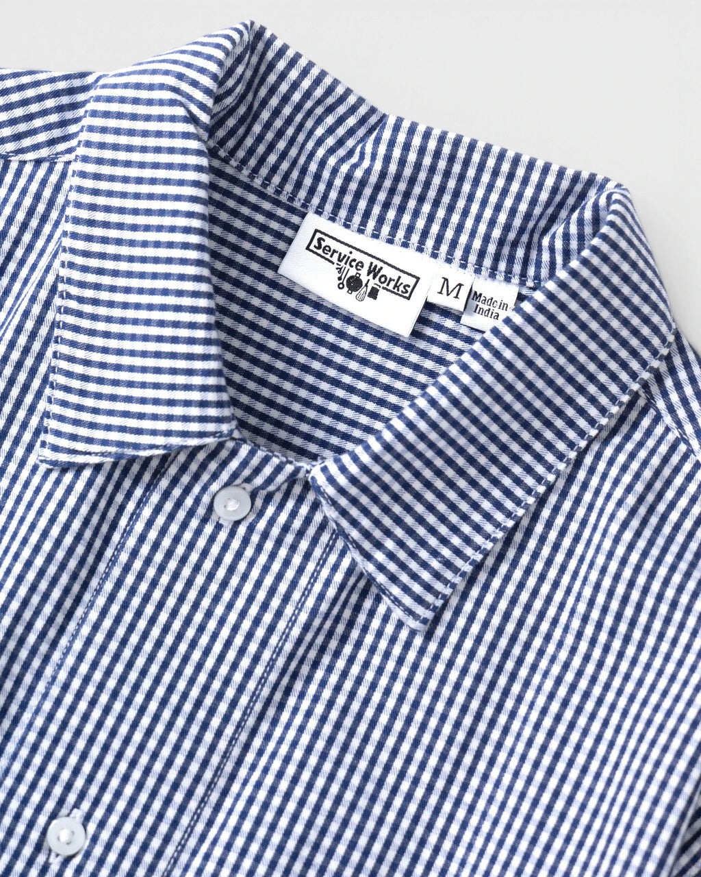Service Works Gingham Waiter Shirt - Blue