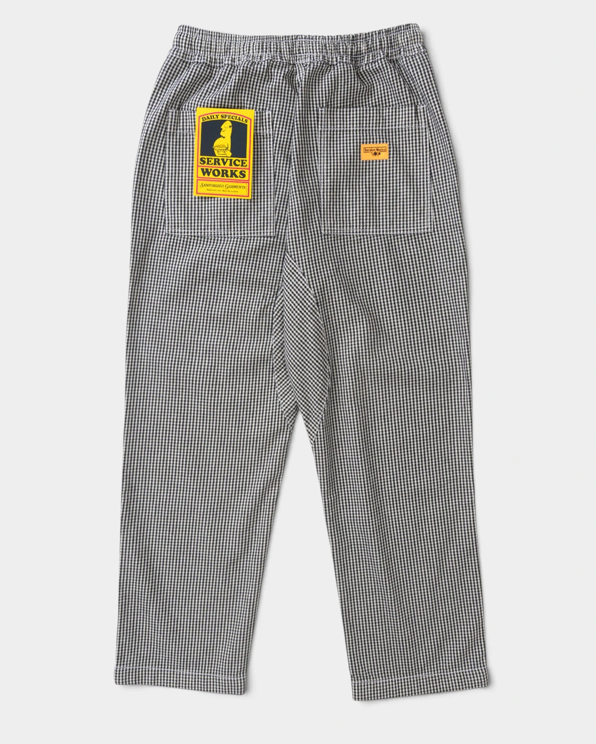 Service Works House Gingham Chef Pants - Black
