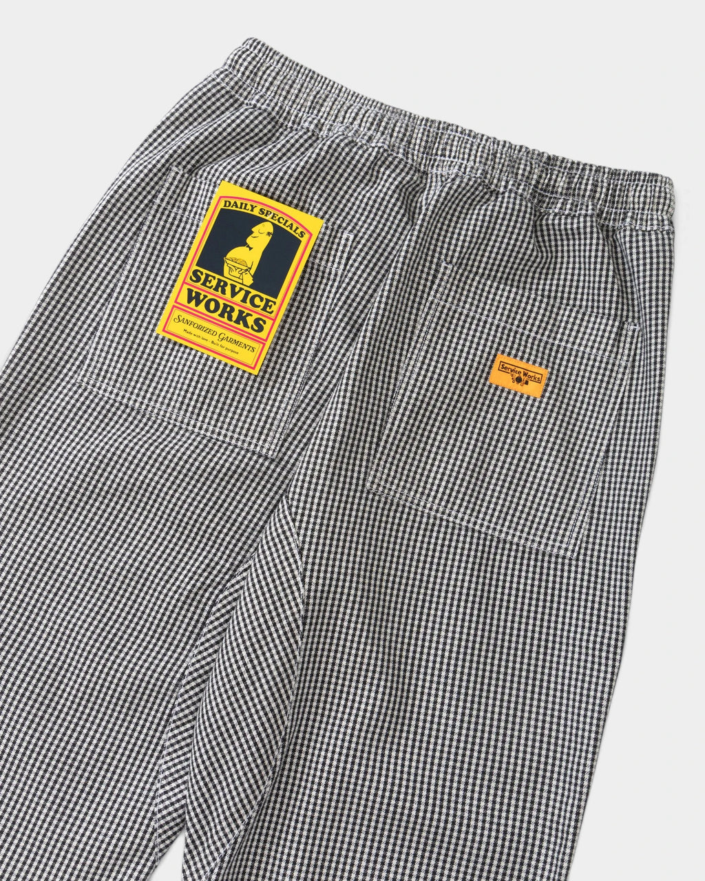 Service Works House Gingham Chef Pants - Black