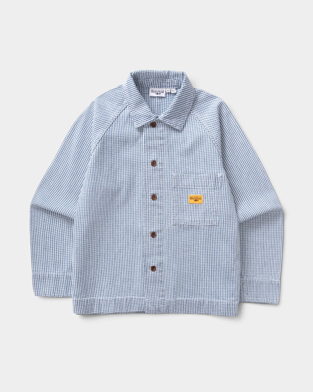Service Works House Gingham FOH Overshirt - Blue
