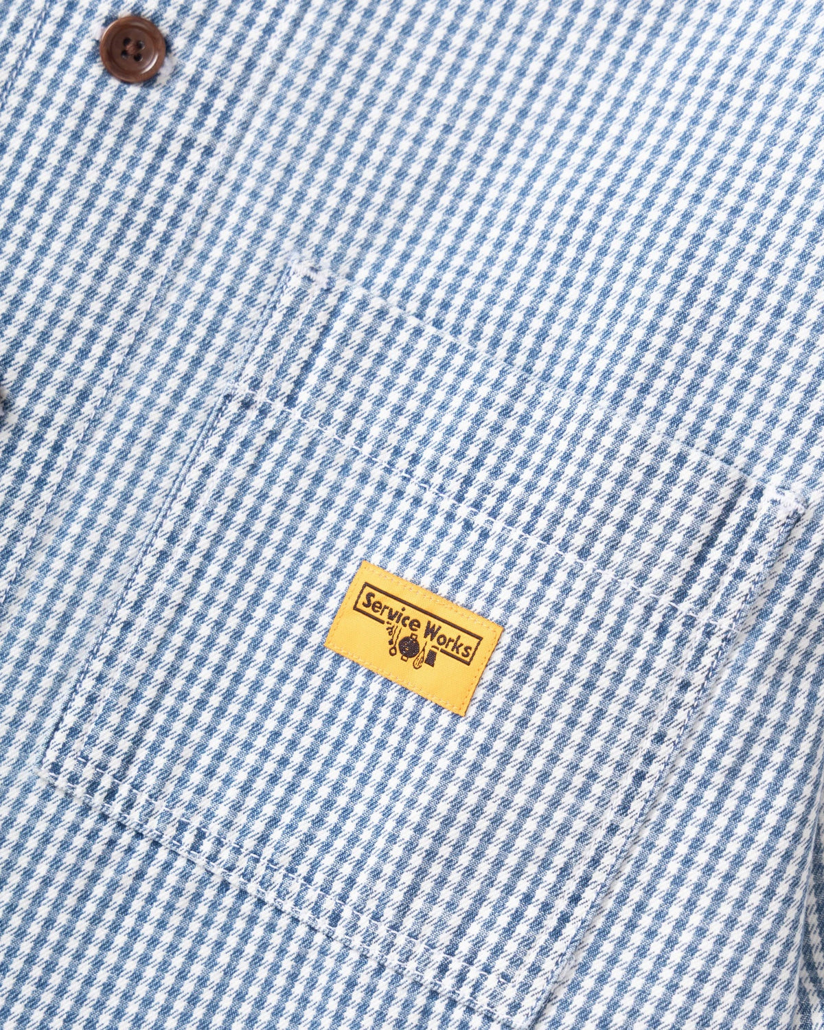 Service Works House Gingham FOH Overshirt - Blue
