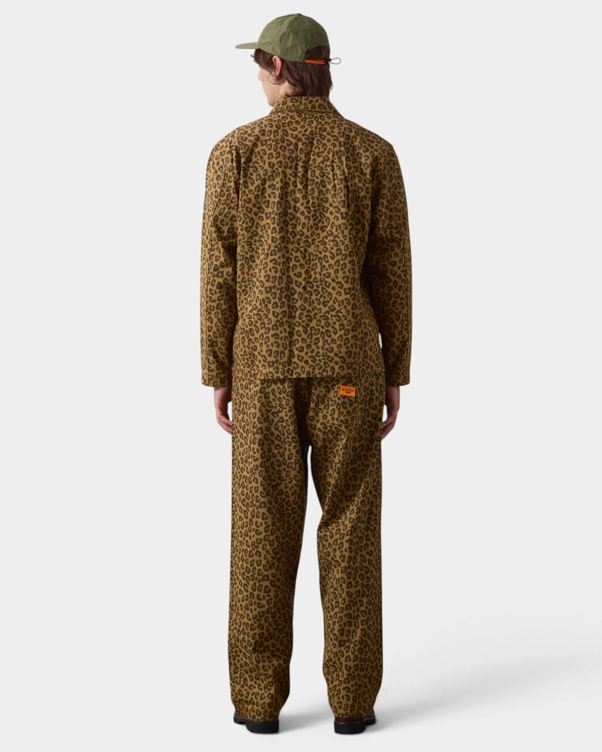 Service Works Patterned Easy Chef Shirt - Brown Leopard