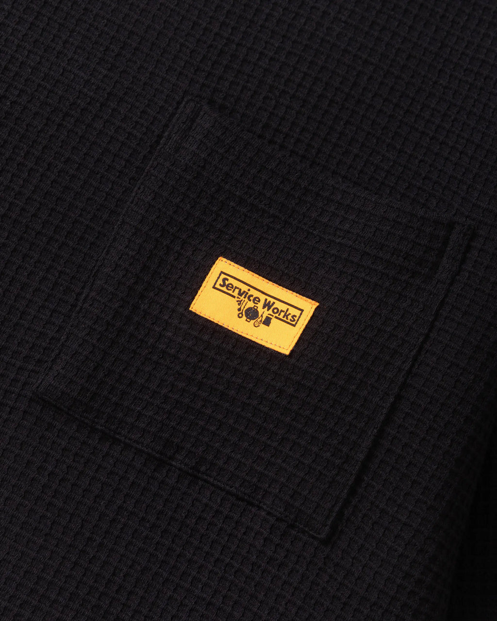 Service Works Waffle Contrast Thermal Long-Sleeve Shirt - Black/White