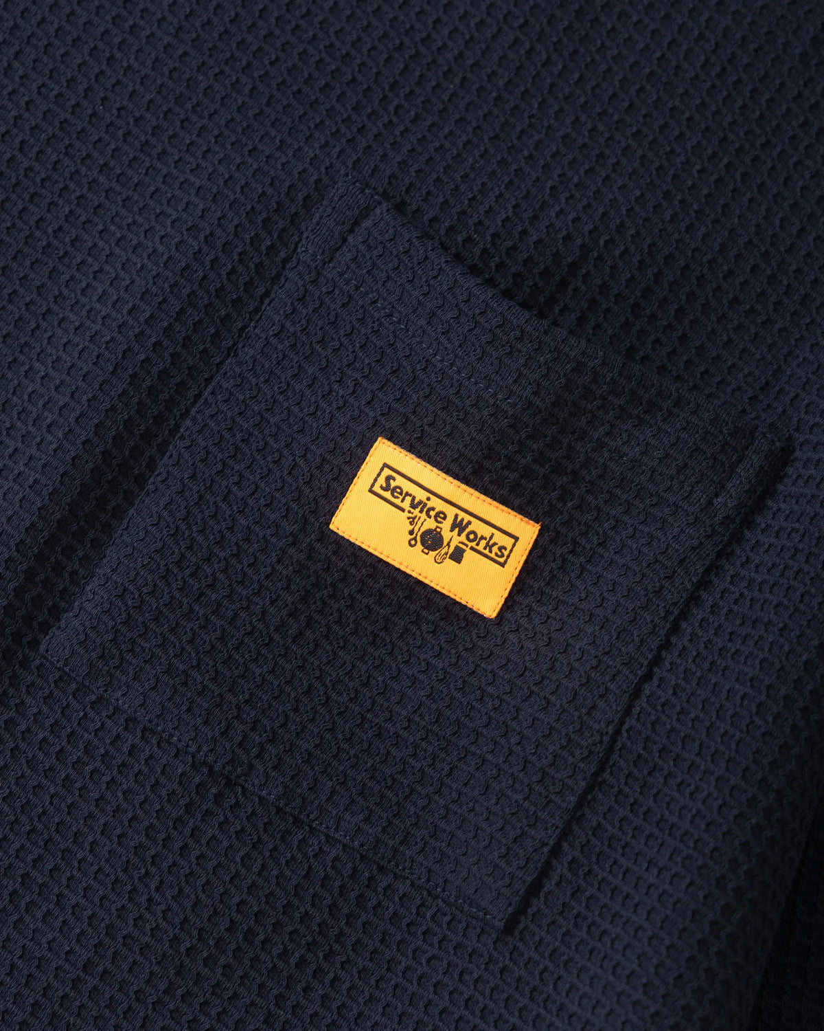 Service Works Waffle Contrast Thermal Long-Sleeve Shirt - Navy/Blue