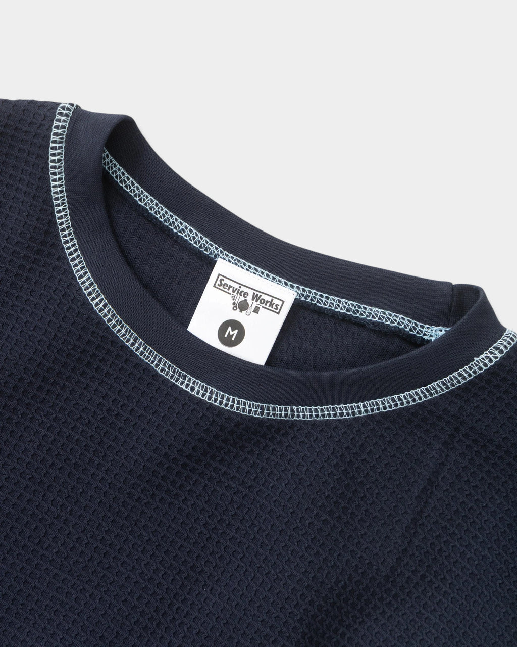 Service Works Waffle Contrast Thermal Long-Sleeve Shirt - Navy/Blue
