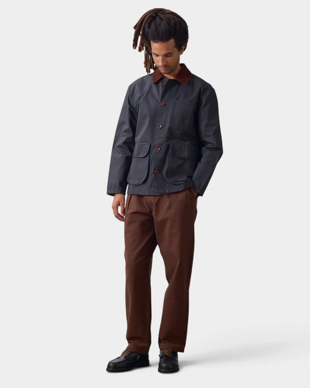 Service Works Waxed Barn Coat - Black