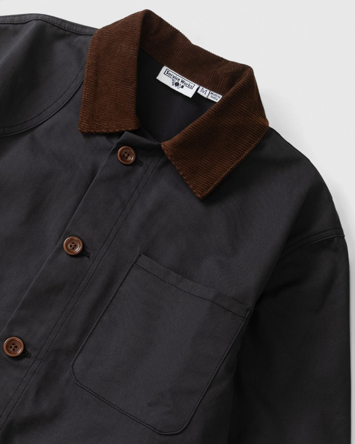 Service Works Waxed Barn Coat - Black