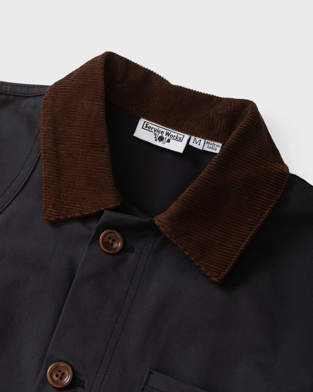 Service Works Waxed Barn Coat - Black