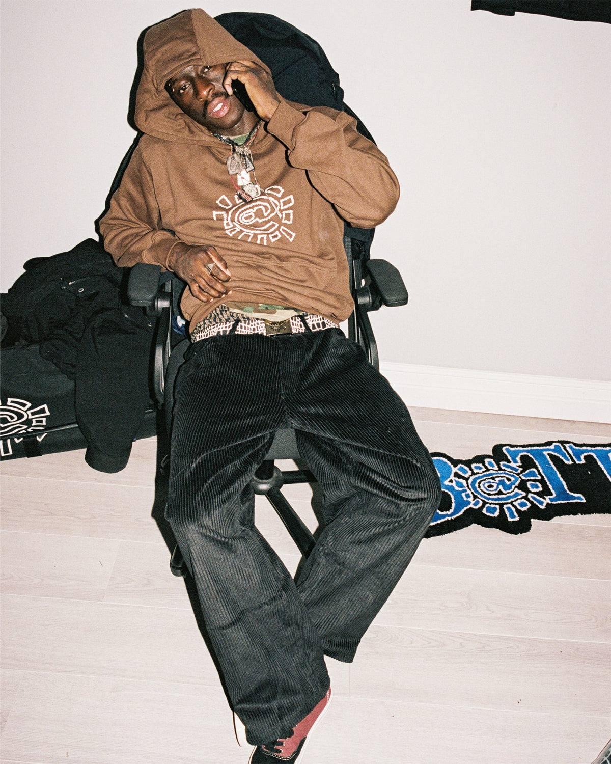 always do what you should do Scribble @Sun Hoodie - Brown