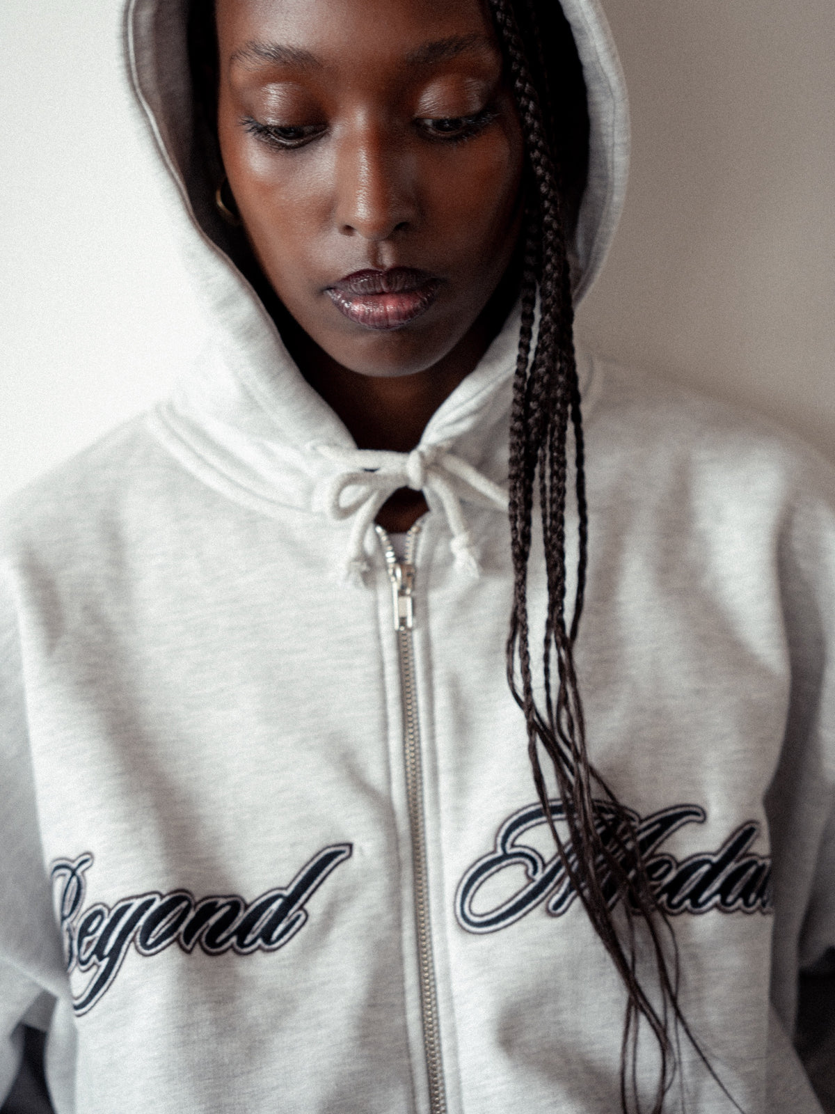 Beyond Medals Script Zip Hoodie